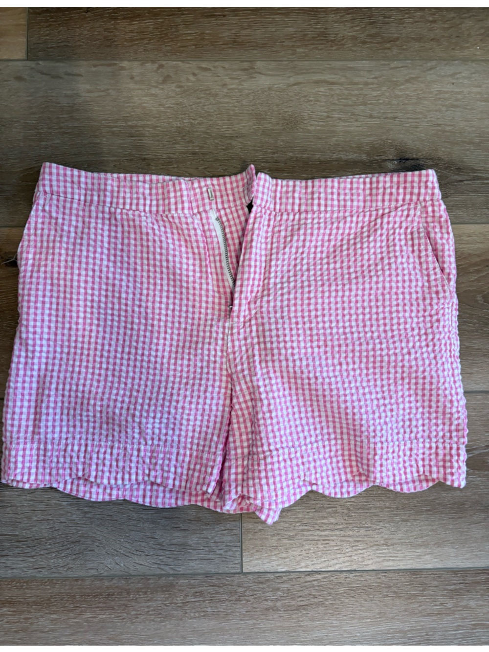 Cynthia Rowley Pink and White Gingham Skirt